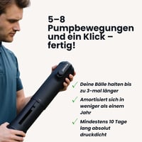 Tlaková nádoba na loptičky na padel Bounce Sports International Bounce Tube so zabudovanou pumpou, predĺženie životnosti 5x, vodotesná 5