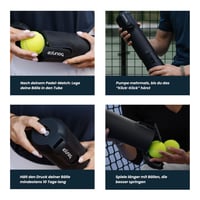 Tlaková nádoba na loptičky na padel Bounce Sports International Bounce Tube so zabudovanou pumpou, predĺženie životnosti 5x, vodotesná 4