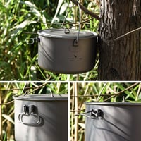 Boundless Voyage Titán Edénykészlet 750-1300 ml - Összecsukható Fogantyús Kemping Főzőedény Túrázáshoz, Ultrakönnyű Hordozható Evőeszköz Sze 6