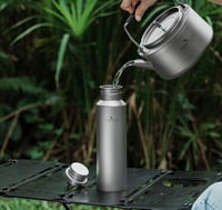 Boundless Voyage Titánium Kulacs 750ml - Ultrakönnyű Túra Sportpalack Titán Fedéllel Kempingezéshez, Kerékpározáshoz, Túrázáshoz 8