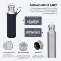 Boundless Voyage Titánium Kulacs 750ml - Ultrakönnyű Túra Sportpalack Titán Fedéllel Kempingezéshez, Kerékpározáshoz, Túrázáshoz 3
