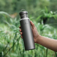 Boundless Voyage Titánium Kulacs 750ml - Ultrakönnyű Túra Sportpalack Titán Fedéllel Kempingezéshez, Kerékpározáshoz, Túrázáshoz 6