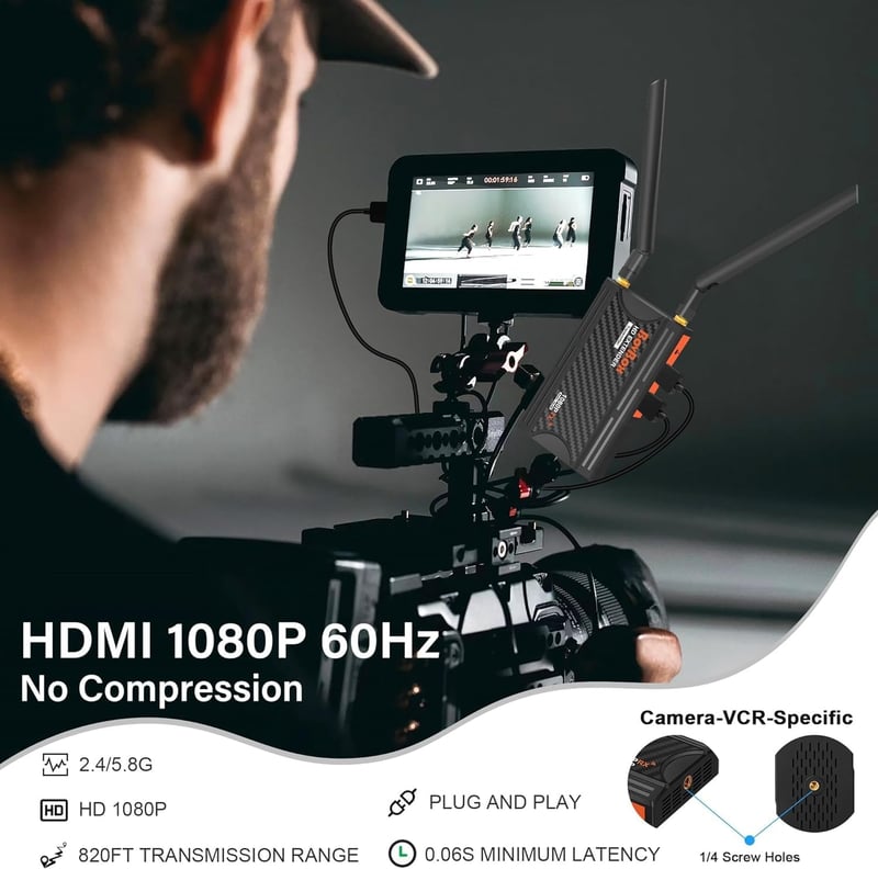 BovBox Wireless HDMI Adó-Vevő 1080P Full HD Extender IR Távirányítóval