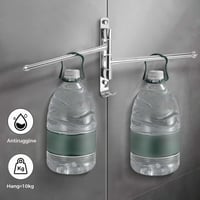 Otočný držiak na uteráky z nehrdzavejúcej ocele bowarepro, 30 cm, 2-ramenný dvojitý otočný nástenný držiak na uteráky s rotáciou o 180°, pochrómovaný do kúpeľne 5