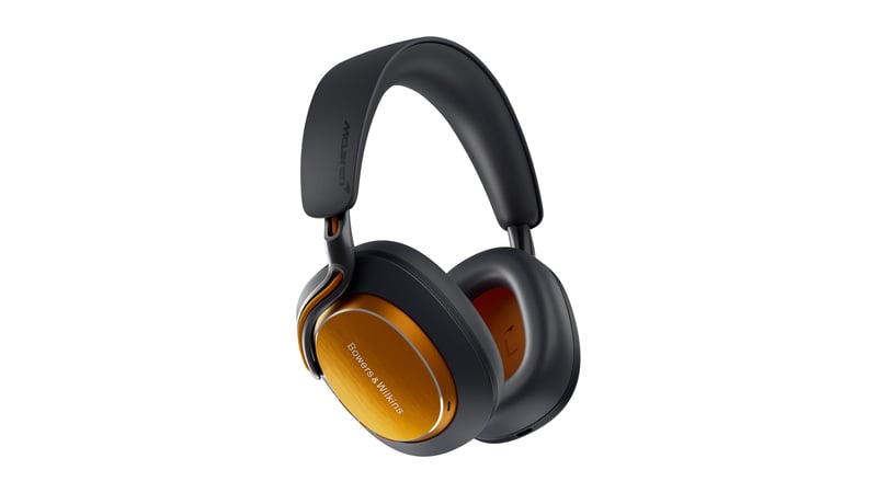 Bezdrôtové slúchadlá s potlačením hluku Bowers & Wilkins Px8 S2 McLaren Edition s Bluetooth pripojením, rýchlym nabíjaním, 30-hodinovou výdržou prehrávania a mikrofónom