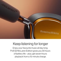 Bezdrôtové slúchadlá s potlačením hluku Bowers & Wilkins Px8 S2 McLaren Edition s Bluetooth pripojením, rýchlym nabíjaním, 30-hodinovou výdržou prehrávania a mikrofónom 6