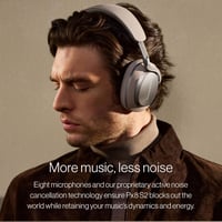Bezdrôtové slúchadlá s potlačením hluku Bowers & Wilkins Px8 S2 s Bluetooth, rýchlym nabíjaním, 30-hodinovou výdržou prehrávania a mikrofónom – Midnight 3