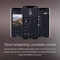 Căști wireless cu anularea zgomotului Bowers & Wilkins Px8, conectivitate Bluetooth, încărcare rapidă, 30 de ore de redare, microfon - Negru Onix 9