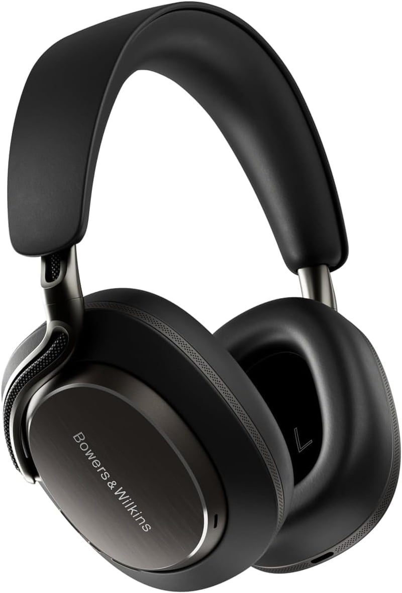 Căști wireless cu anularea zgomotului Bowers & Wilkins Px8, conectivitate Bluetooth, încărcare rapidă, 30 de ore de redare, microfon - Negru Onix