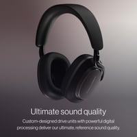 Căști wireless cu anularea zgomotului Bowers & Wilkins Px8, conectivitate Bluetooth, încărcare rapidă, 30 de ore de redare, microfon - Negru Onix 2