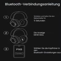 Bezdrôtové slúchadlá s aktívnym potlačením hluku Bowers & Wilkins Px8, Bluetooth 5.0 – čierne 7