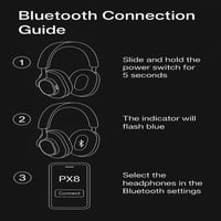 Bowers & Wilkins Px8 Bezdrôtové slúchadlá s potlačením hluku, Bluetooth 5.0, rýchle nabíjanie, 30 hodín prehrávania, vstavaný mikrofón, tmavozelené 9