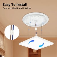 Plafonieră LED Bowfar 24W, cu lumină de veghe chihlimbar 1800K, 30 cm, lumină albă caldă 8
