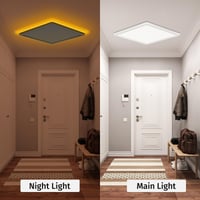 Plafonieră LED Bowfar 24W, cu lumină de veghe chihlimbar 1800K, 30 cm, lumină albă caldă 5