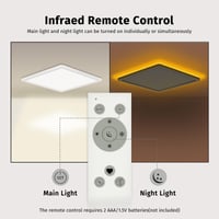 Plafonieră LED Bowfar 24W, cu lumină de veghe chihlimbar 1800K, 30 cm, lumină albă caldă 6