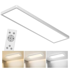 Bowfar LED stropna svjetiljka 40W 4000 lm s daljinskim upravljačem, prigušiva, 80x25 cm, podesiva svjetlina, stropna lampa