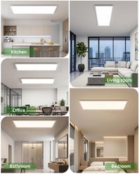 Bowfar LED stropna svjetiljka 80x25x2,5 cm, 18W 4000lm, prigušiva 3000K-6500K, s daljinskim upravljačem, bijela, za dnevni boravak, spavaću sobu, kuhinju, kupaonicu, ured 7