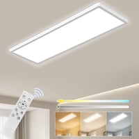 LED stropné svietidlo Bowfar obdĺžnikové s diaľkovým ovládaním, stmievateľné 3000-6500K 24W ultra tenké s podsvietením, biele 58x2,5 cm 2