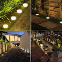 Bowfar solarna vrtna svjetiljka za vanjsku upotrebu, set od 12 komada, 12 LED dioda tople bijele boje, 800 mAh, IP65 vodootporna, solarna podna svjetiljka sa šiljkom za staze, travnjake i terase 5