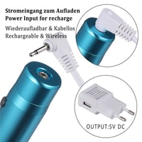 BOWKA Elektromos Derma Pen Mikrotűzéshez Vezeték Nélküli Állítható 0,25-2,5mm Kék Arckezelő Készülék Ránctalanításhoz 8