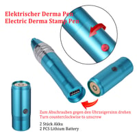 BOWKA Elektromos Derma Pen Mikrotűzéshez Vezeték Nélküli Állítható 0,25-2,5mm Kék Arckezelő Készülék Ránctalanításhoz 4