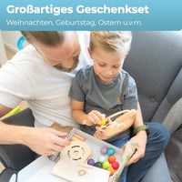 BOWRILLA Gyerekpuska 10 Puha Golyóval és 4 Fa Céltáblával - Bal és Jobbkezes Használatra 4