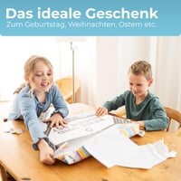 BOWRILLA Gyermek Íj és Nyíl Szett 4 Szívócsás Nyíllal, Fa Céltáblával és Tegezzel 4