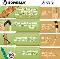 BOWRILLA Gyermek Íj és Nyílkészlet 10 Gumihegyű Nyíllal, Tegezzel és 3 Céltáblával - Bow 100 cm / dark green 5