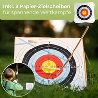 BOWRILLA Gyermek Íj és Nyílkészlet 10 Gumihegyű Nyíllal, Tegezzel és 3 Céltáblával - light green 7