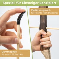 BOWRILLA Gyermek Íj és Nyílkészlet 10 Gumihegyű Nyíllal, Tegezzel és 3 Céltáblával - light green 3
