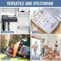 BoxLegend vákuové úložné vrecia, 6 ks, 70x50 cm, opakovane použiteľné vákuové vrecia na cestovanie, oblečenie, paplóny, vankúše, priehľadné 4