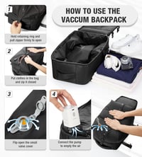 BOXSAM Ryanair Vákuum Hátizsák, Kézipoggyász, Utazási Backpack, Vízálló, 40x30x25cm 2