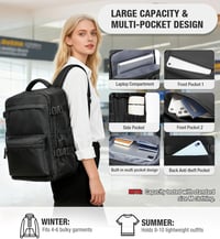 BOXSAM Ryanair Vákuum Hátizsák, Kézipoggyász, Utazási Backpack, Vízálló, 40x30x25cm 5