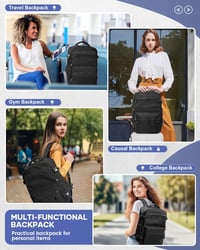 BOXSAM Vákuumzáras Hátizsák Ryanair Kézipoggyász 40x20x25 cm Fekete Utazótáska Repülőgép Kompatibilis Túrahátizsák 9