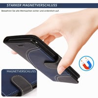 Puzdro na mobil BoxTii Flip pre Samsung Galaxy Xcover 5, ochranný kryt z PU kože s priehradkou na karty a magnetickým zatváraním, čierne 4