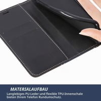 Puzdro na mobil BoxTii Flip pre Samsung Galaxy Xcover 5, ochranný kryt z PU kože s priehradkou na karty a magnetickým zatváraním, čierne 6