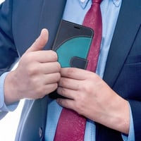 BoxTii Samsung Galaxy A33 5G flip tok kártyatartóval, mágneses zárral - kék 7