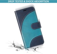 BoxTii Samsung Galaxy A33 5G flip tok kártyatartóval, mágneses zárral - kék 5