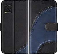 BoxTii Vivo Y21 / Y21S / Y33S PU bőr flip tok kártyatartóval, mágneses zárral - fekete 1