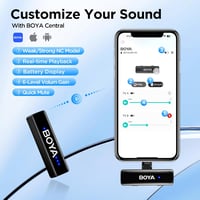 BOYA Boyalink 2.4GHz vezeték nélküli nyakpántos mikrofon USB-C Android iPhone-hoz - black 6