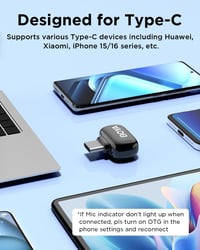 BOYA BOYAMini USB-C Vezeték Nélküli Mikrofon 2db Lavalier Podcast Vlog Streaming - MINI-14 (USB-C&CC) 9