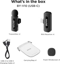 BOYA BY-V10 USB-C Vezeték nélküli Nyakpántos Mikrofon Android iPhone PC-hez 8