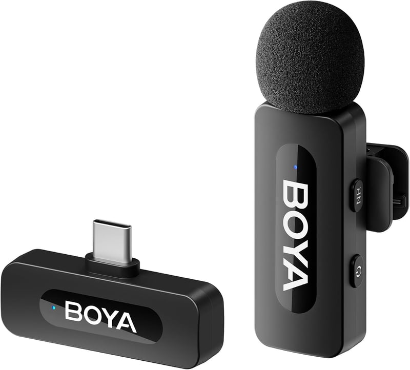 BOYA BY-V10 USB-C Vezeték nélküli Nyakpántos Mikrofon Android iPhone PC-hez