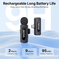 BOYA BY-V10 USB-C Vezeték nélküli Nyakpántos Mikrofon Android iPhone PC-hez 2