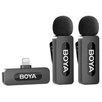 Bezdrôtový mikrofón BOYA BY-V2 pre iPhone, 2,4 GHz klopový mikrofón na vlogovanie a tvorbu YouTube videí 2