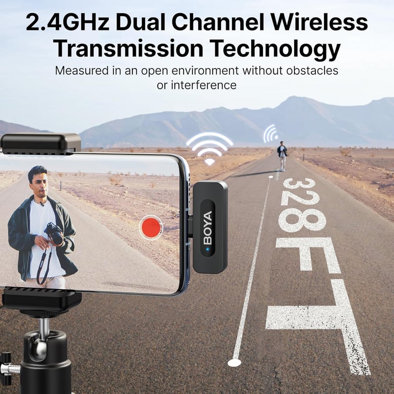 BOYA BY-V20 USB-C Vezeték Nélküli Lavalier Mikrofon Android PC-hez, 100m Hatótáv - BY-V20 (USB-C)