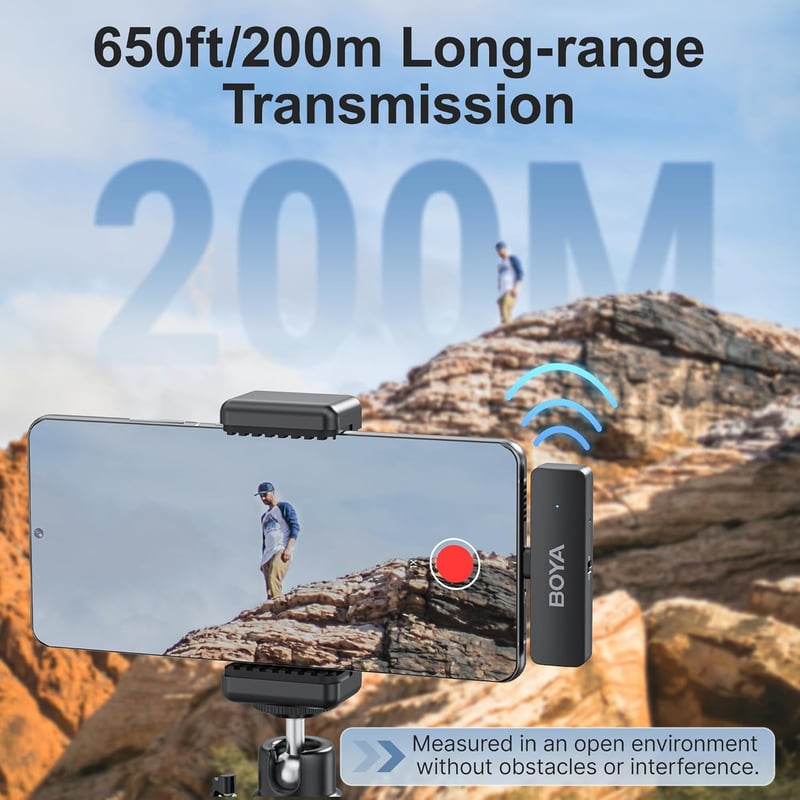BOYA BY-V4U Vezeték nélküli Nyakpántos Mikrofon iPhone Android USB-C Telefonhoz
