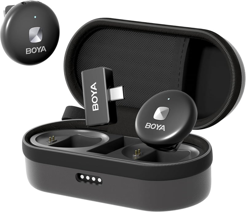 BOYA OMIC-U Vezeték nélküli Nyakpántos Mikrofon USB-C Android iPhone iPad Vloghoz Podcasthoz