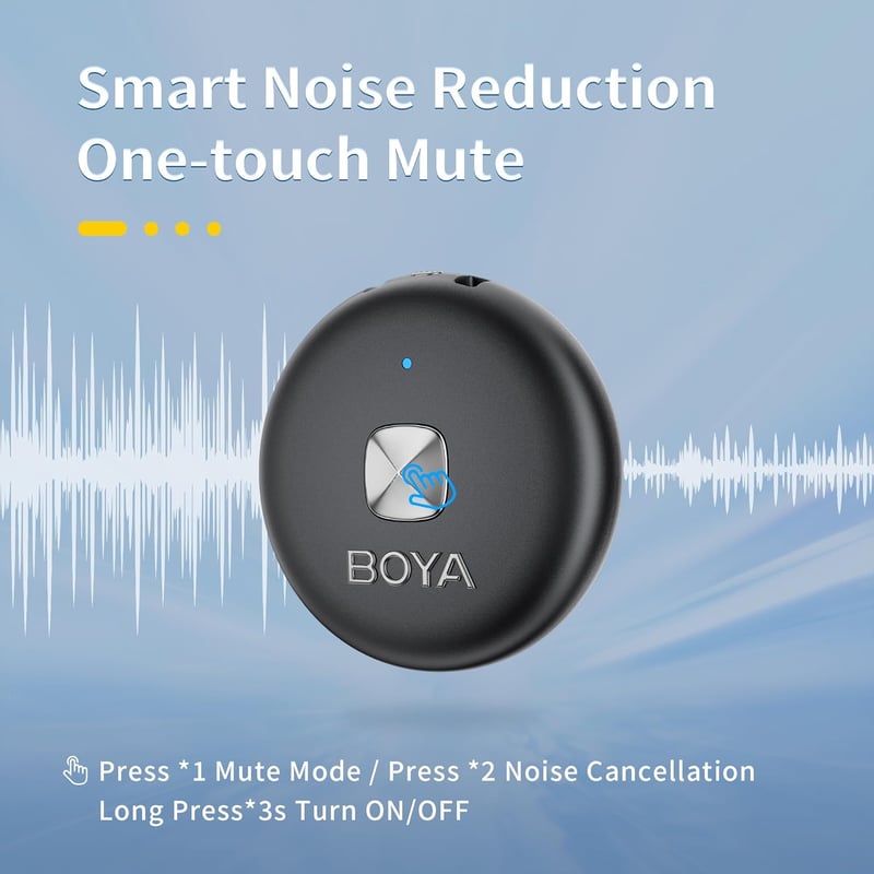 BOYA OMIC-U Vezeték nélküli Nyakpántos Mikrofon USB-C Android iPhone iPad Vloghoz Podcasthoz