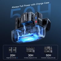 BOYA Wireless Lavalier mikrofon iPhone Android kamerához, 950 méter hatótáv, 10 órás akkumulátor - blue 4